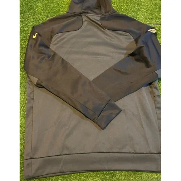 Altanta Falcons hoodie mens large black gray nike therma fit sweatshirt HFL 38 - Picture 11 of 13